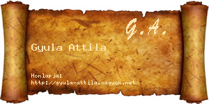 Gyula Attila névjegykártya